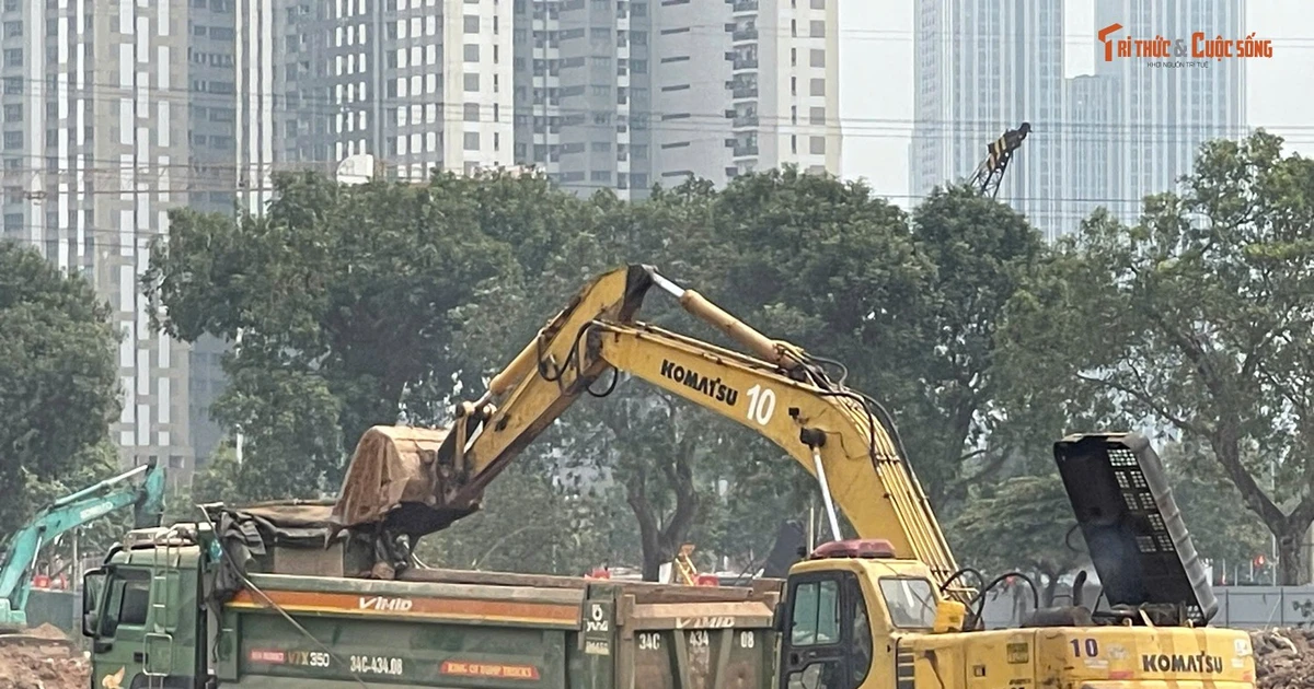 View - ‘Mục sở thị’ đại công trường hồ đầu mối Mễ Trì gần 400 tỷ ở Hà Nội | Báo Tri thức và Cuộc sống - TIN TỨC PHỔ BIẾN KIẾN THỨC 24H