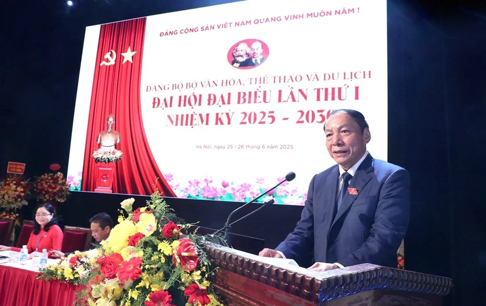 View - Khai mạc Đại hội Đảng bộ Bộ Văn hóa, Thể thao và Du lịch nhiệm kỳ 2025-2030 | Báo Tri thức và Cuộc sống - TIN TỨC PHỔ BIẾN KIẾN THỨC 24H