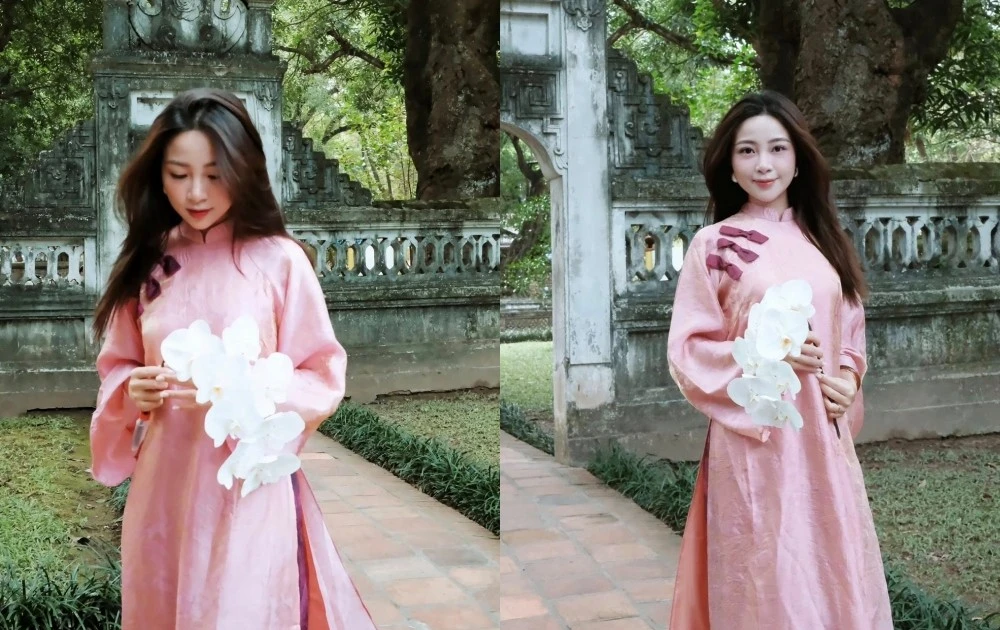 View - Vợ cầu thủ Phan Văn Đức thướt tha, dịu dàng trong tà áo dài truyền thống | Báo Tri thức và Cuộc sống - TIN TỨC PHỔ BIẾN KIẾN THỨC 24H