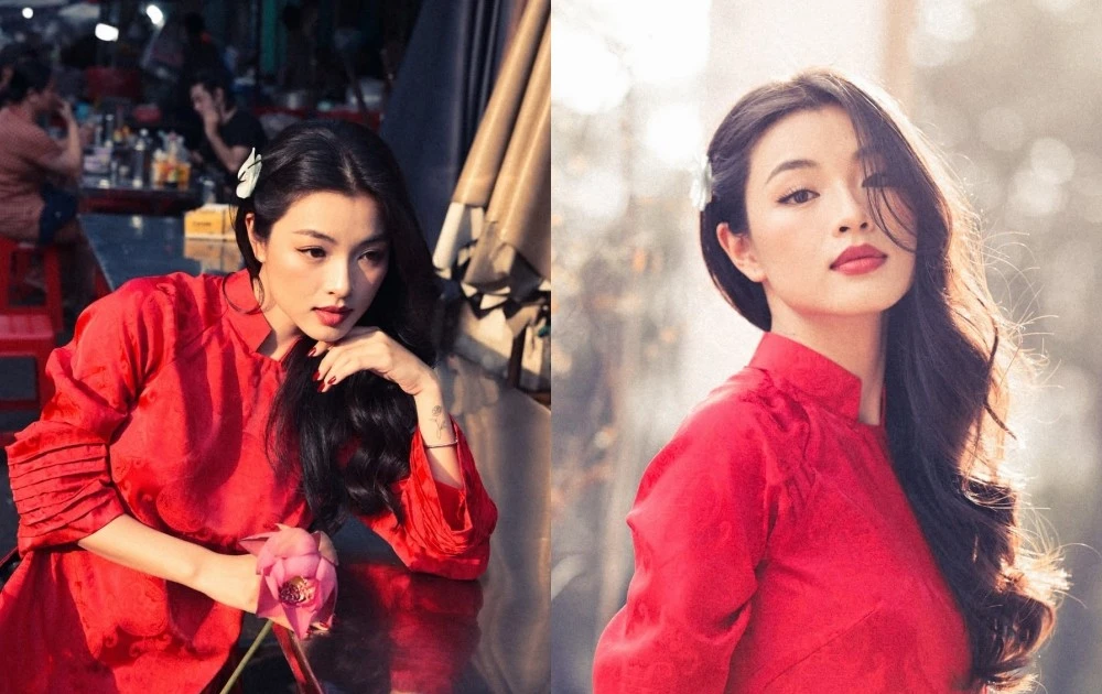 View - Phạm Nguyễn Lan Thy diện áo dài đỏ, thần thái điện ảnh gây thương nhớ | Báo Tri thức và Cuộc sống - TIN TỨC PHỔ BIẾN KIẾN THỨC 24H