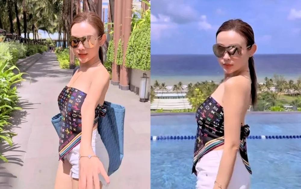 View - Huyền Baby gây sốt với phong cách biến tấu khăn hiệu thành áo | Báo Tri thức và Cuộc sống - TIN TỨC PHỔ BIẾN KIẾN THỨC 24H