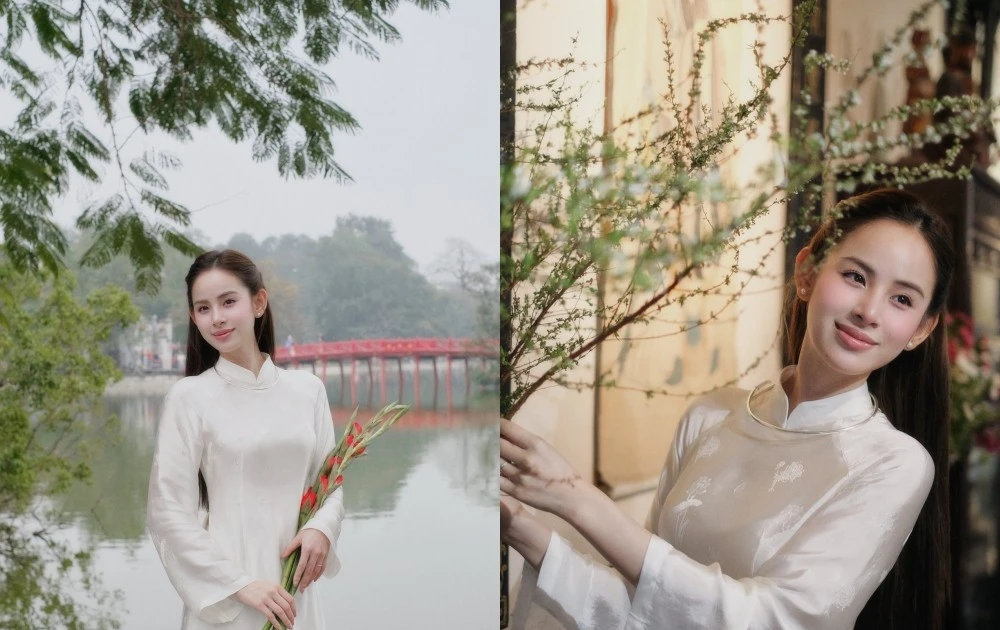 Gallery - “Nàng dâu hào môn” Hương Liên diện áo dài trắng, khoe vẻ đẹp tinh khôi | Báo Tri thức và Cuộc sống - TIN TỨC PHỔ BIẾN KIẾN THỨC 24H