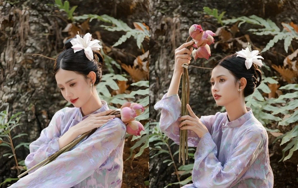 View - 'Hot girl hàng không' Bùi Quốc Quỳnh Anh duyên dáng với áo dài truyền thống | Báo Tri thức và Cuộc sống - TIN TỨC PHỔ BIẾN KIẾN THỨC 24H