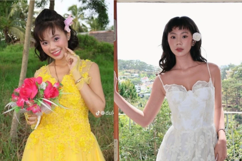 View - Tiktoker Thảo da ua khoe ảnh cưới phong cách thập niên 90s | Báo Tri thức và Cuộc sống - TIN TỨC PHỔ BIẾN KIẾN THỨC 24H