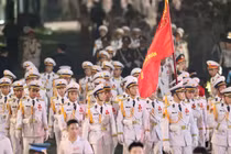 Các khối quân đội hùng dũng tiến về Quảng trường Ba Đình trước giờ trọng đại