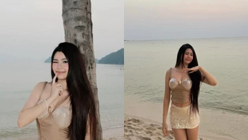 Con gái út MC Quyền Linh check-in ở biển quyến rũ hết mức