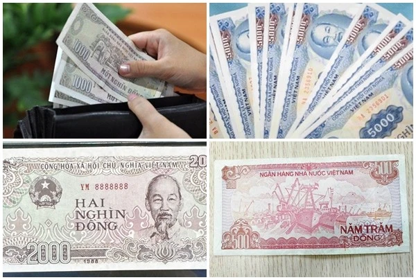 5 tờ tiền giấy đang lưu hành tại Việt Nam