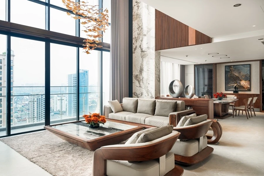 Cận cảnh penthouse view Hồ Tây đắt giá của gia chủ 4 tuổi