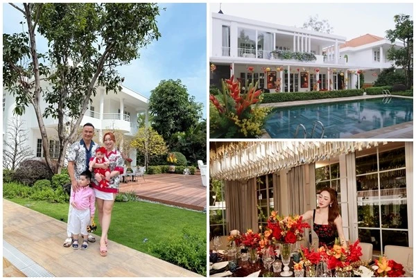 Biệt thự 1.600m2 chẳng khác khu nghỉ dưỡng của Chi Bảo và vợ kém 16 tuổi