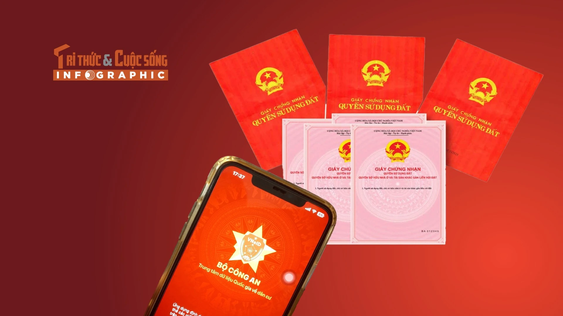 [INFOGRAPHIC] Cách nộp sổ đỏ trên VNeID để "làm sạch" dữ liệu đất đai