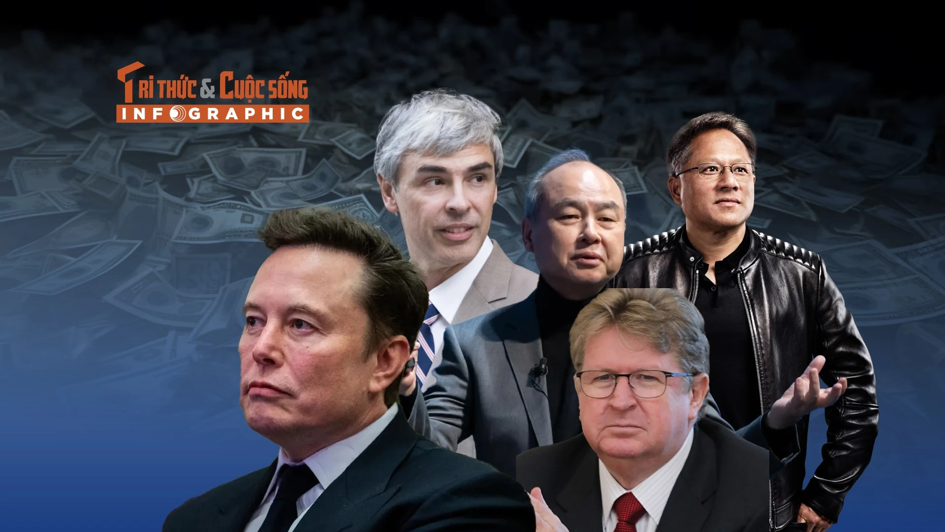 [INFOGRAPHIC] 10 tỷ phú kiếm tiền nhiều nhất thế giới năm 2025