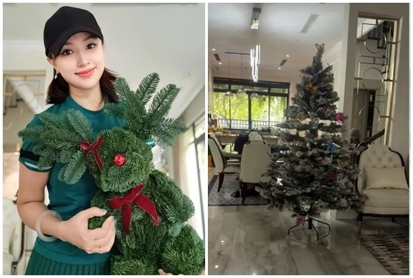 Biệt thự 200m2 đậm không khí Giáng sinh của MC Vân Hugo