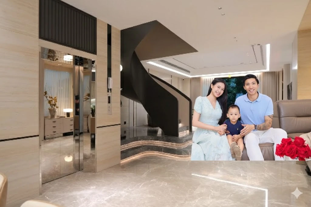 Cận cảnh biệt thự 2 mặt tiền vài chục tỷ của Đoàn Văn Hậu - Doãn Hải My