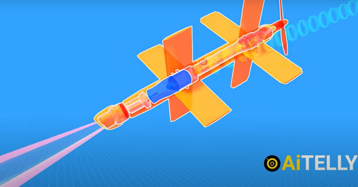 Hệ thống dẫn đường quang-điện tử cho phép UAV Lancet tấn công chính xác vào các mục tiêu di động hoặc mục tiêu kiên cố. Ảnh: @ AiTelly.