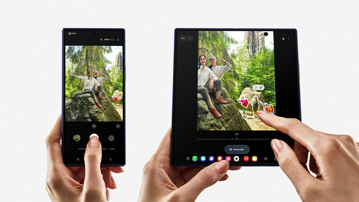 Màn hình phụ 6,5 inch và màn hình chính 8 inch AMOLED 2X tạo không gian hiển thị rộng hơn 11%, lý tưởng cho đa nhiệm và giải trí.