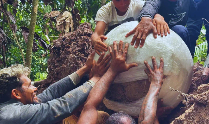 Nhóm các nhà khảo cổ học đến từ Viện Mamirauá đã đến ngay sau đó và tiết lộ rằng, các đồ vật bị chôn vùi thực chất là những chiếc bình đựng tro cốt chứa bộ xương người và động vật thời cổ xưa. Ảnh: @Viện Mamirauá.