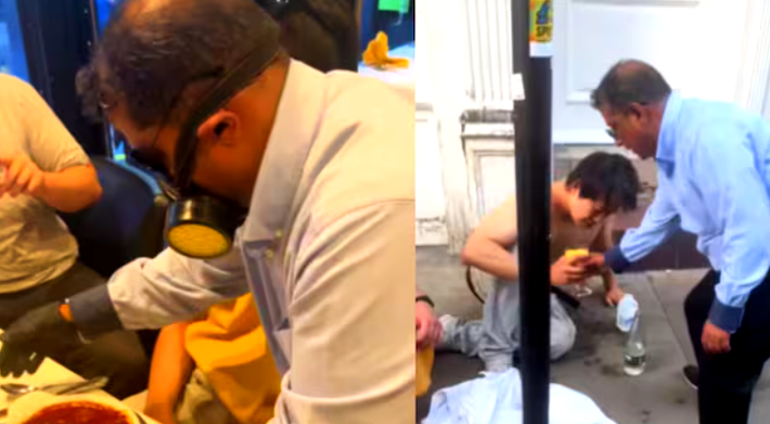 Một người đàn ông đã ngã gục trên vỉa hè chỉ sau một miếng "món cà ri cay nhất thế giới" trong một video lan truyền. Ảnh: @Bengal Village - Best of Brick Lane.