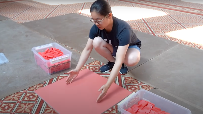 Lấy cảm hứng từ bộ môn domino, cô đã bắt đầu xây dựng một kênh YouTube có tên là Hevesh5 thu hút hơn 4,3 triệu người đăng ký. Khi cô trở nên nổi tiếng nhờ những sáng tạo domino tuyệt vời của mình, cô đã có được những cơ hội đáng chú ý, chẳng hạn như hợp tác trong một bộ phim với Will Smith và xuất hiện trên The Tonight Show với Jimmy Fallon. Ảnh: @guinnessworldrecords.