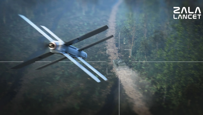.Tính từ khi UAV Lancet lần đầu tiên xuất hiện trên chiến trường Ukraine vào tháng 6/2022, theo báo cáo của tập đoàn nhà nước Rostec của Nga, tính đến tháng 12/2023, UAV Lancet đã được sử dụng trong 872 cuộc tấn công, phá hủy hoặc gây thiệt hại cho 698 mục tiêu - tỷ lệ thành công đáng kinh ngạc lên đến 80%. Ảnh: @ZALA.