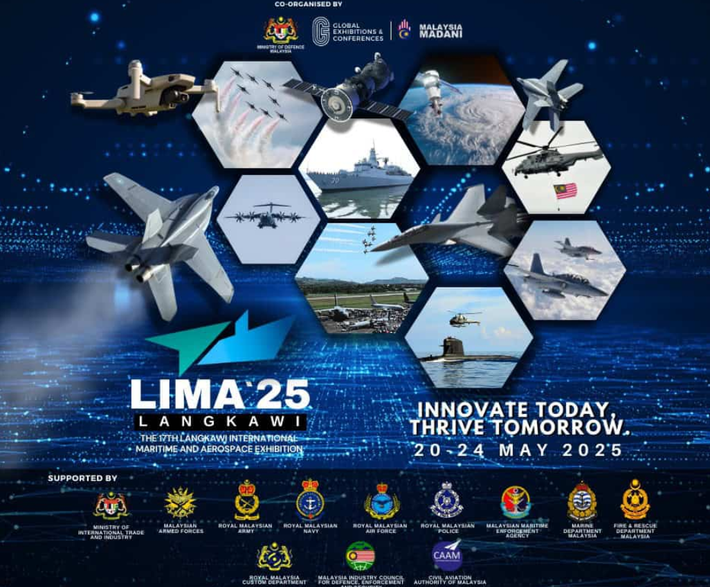 Triển lãm Hàng hải và Hàng không Vũ trụ Quốc tế Langkawi (LIMA) ở Malaysia, khai mạc vào ngày 20/5/2025 đã quy tụ các công ty quốc phòng từ khắp nơi trên thế giới, tất cả đều đang cạnh tranh để giành thị phần tại thị trường Đông Nam Á béo bở này. Ảnh: @naturallylangkawi.