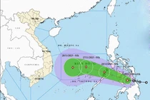 Ngày 25/11, không khí lạnh tăng cường, áp thấp nhiệt đới hướng vào Biển Đông