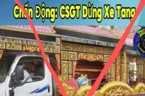 Clip "CSGT dừng xe tang, bé gái chui ra từ quan tài" là giả