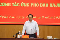 Thủ tướng Phạm Minh Chính trực tiếp chỉ đạo công tác ứng phó bão số 5 Kajiki