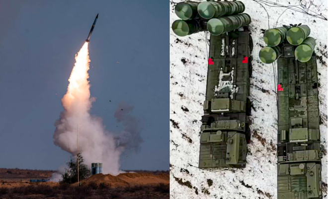 Cảnh phóng tên lửa từ hệ thống phòng không S-400