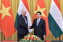 Chủ tịch nước Lương Cường hội đàm với Tổng thống Hungary