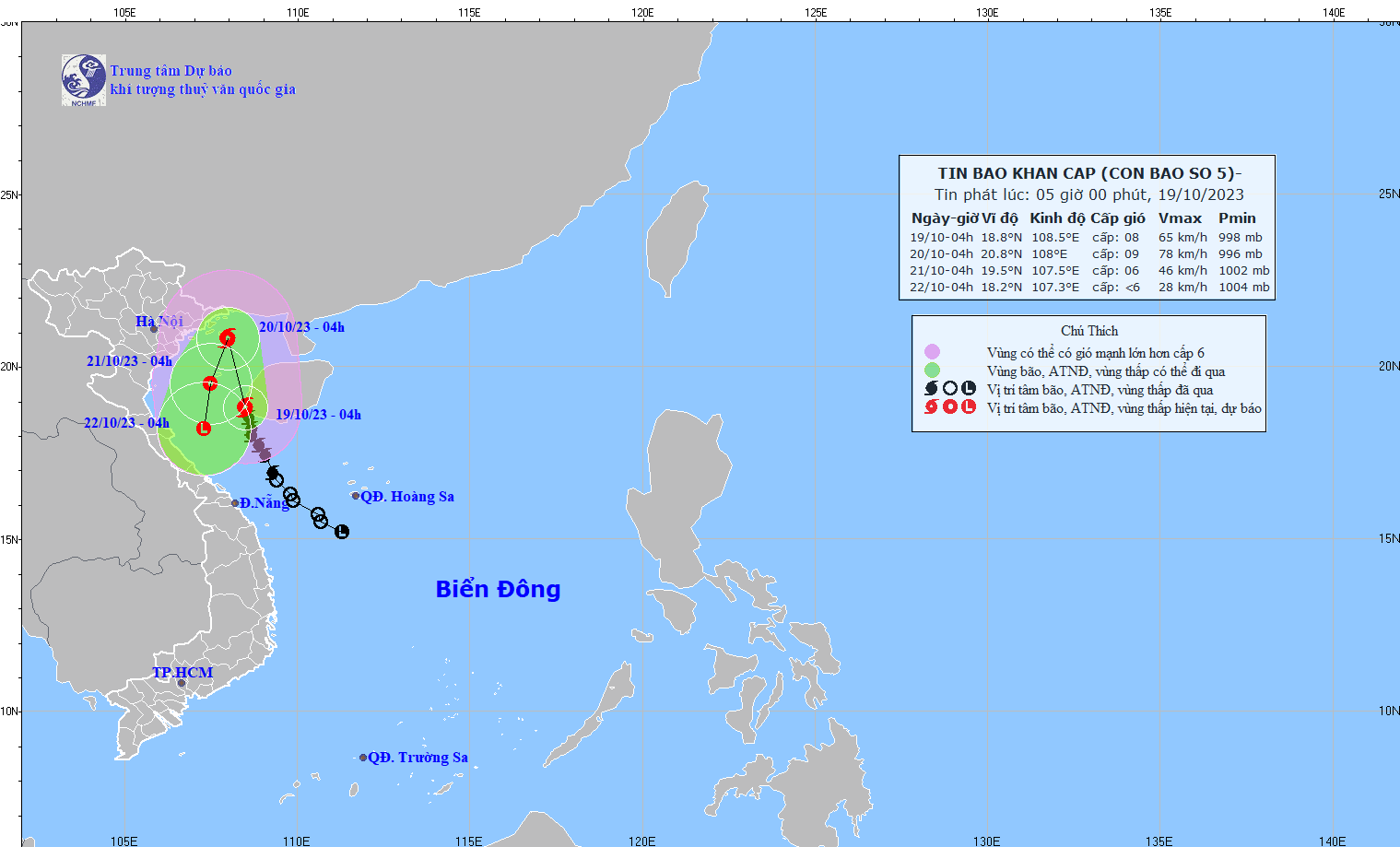 Bao so 5 giat cap 11 tren Vinh Bac Bo