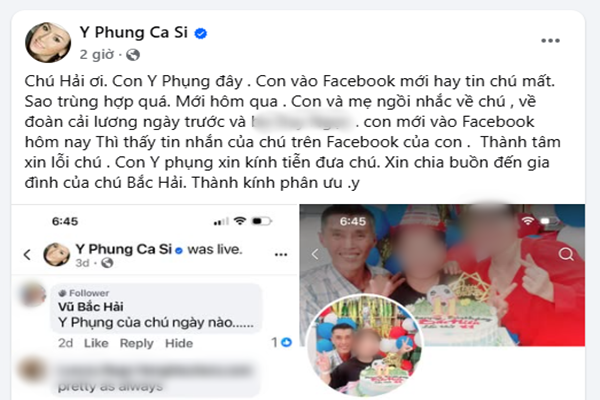 Chia sẻ của Y Phụng. Ảnh chụp màn hình. yphung0.png
