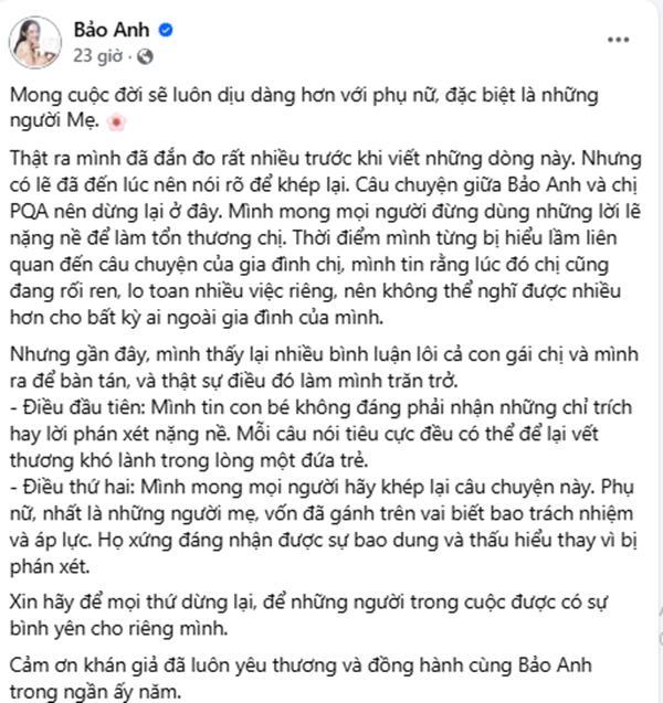 Bài đăng của Bảo Anh. Ảnh chụp màn hình. baoanh1.png