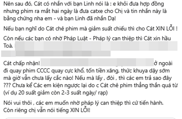 Chia sẻ của Cát Phượng. Ảnh chụp màn hình. catphuong4.png