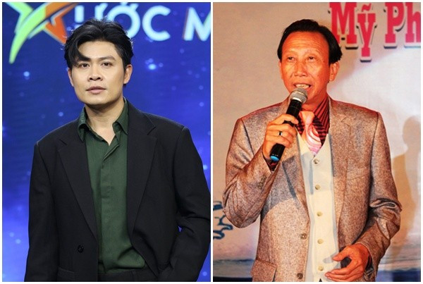 Nguyễn Văn Chung (trái) tiếc thương nhạc sĩ Thế Hiển qua đời. Ảnh: FB Nguyễn Văn Chung, Báo Bình Dương. thehien00.jpg