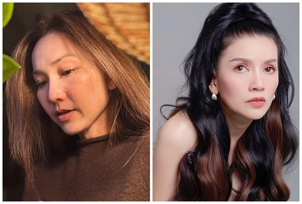 Kim Hiền (trái) tiếc thương diễn viên Ngọc Trinh. Ảnh: FB Kim Hiền, Ngọc Trinh. kimhien0.jpg