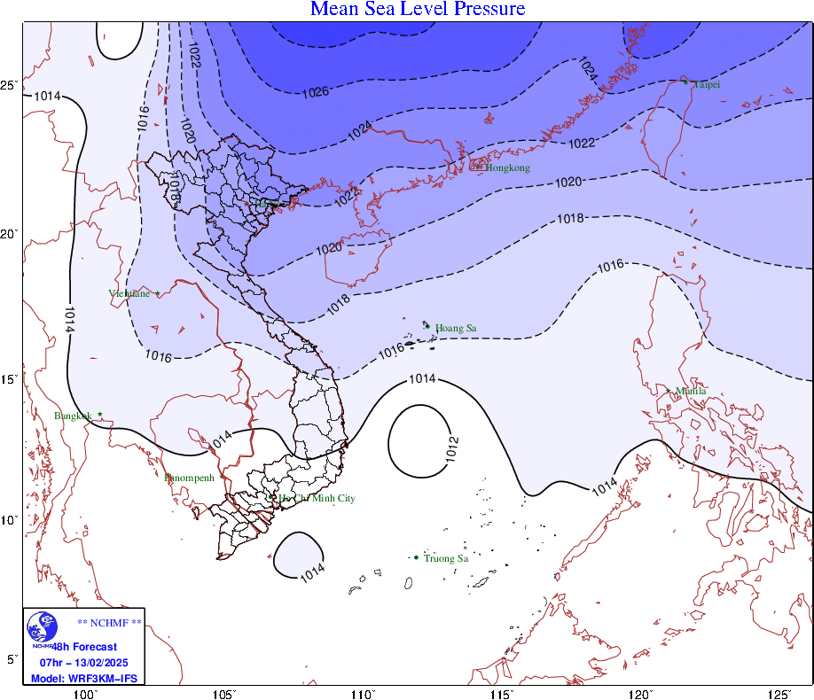 Ngày 12/2: Không khí lạnh tăng cường sẽ ảnh hưởng đến Đông Bắc Bộ Ngay 12/2: Khong khi lanh tang cuong se anh huong den Dong Bac Bo