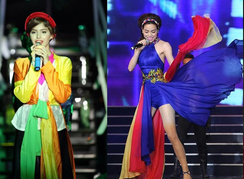 Sao Việt “lạ” đủ kiểu với áo tứ thân