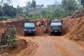 Ngăn chặn vụ khai thác đất trái phép ở Phú Thọ