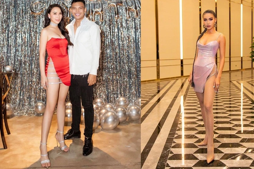 “Nhức mắt” soi Quỳnh Thư và các sao Việt diện váy xẻ cao tận eo
