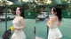 Nàng mẫu ảnh khoe dáng trên sân pickleball gây chú ý