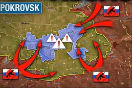 Chiến thuật “bao vây gọng kìm” của Nga trên chiến trường Ukraine 