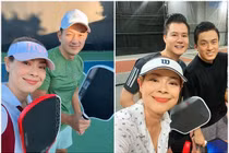 Thanh Thảo "bận" chơi pickleball với chồng, đồng nghiệp