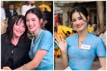 Hoa hậu Ý Nhi mặc tinh tế, ôm chầm chủ tịch Miss World 