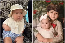 Hai con đáng yêu của Á hậu Tú Anh và chồng trẻ