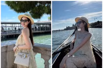 Hoa hậu Đỗ Thị Hà khoe vẻ sành điệu, gợi cảm khi du lịch Ý