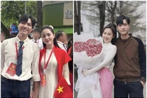 Cặp đôi phim VTV gây chú ý khi tham gia diễu binh A80