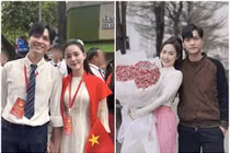 Cặp đôi phim VTV gây chú ý khi tham gia diễu binh A80