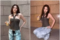 Uyển Ân mặc đời thường cá tính, gợi cảm khéo tôn vóc dáng