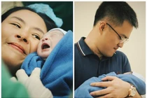 Ngọc Hân lần đầu khoe ảnh con trai sau 3 tuần sinh nở