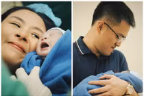 Ngọc Hân lần đầu khoe ảnh con trai sau 3 tuần sinh nở